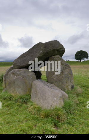 Dolmen grave, Riesen Ring, Lagan Valley, Belfast, Nordirland Stockfoto