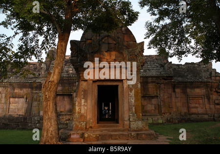 Eingang des Khao Phanom Rung Tempel. Stockfoto