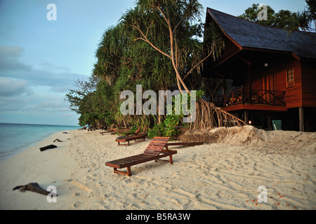 Strand Bilder von Lankayan Island Dive Resort, tropisches Paradies in der Sulu-See Stockfoto