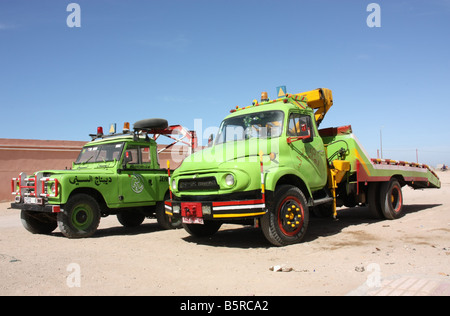 Vintage Abschleppwagen in Dakhla Westsahara Stockfoto