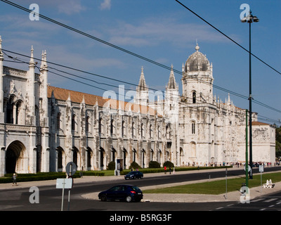 Mosteiro Dos Jeronimos, gebaut ehemaligen Kloster des Hl. Hieronymus im manuelinischen Stil, Belem, Lissabon, Portugal Stockfoto