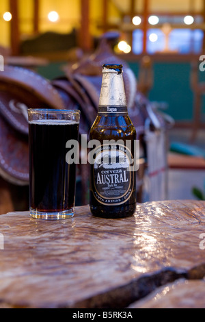 Cerveza Austral, dunkles ale Stockfoto