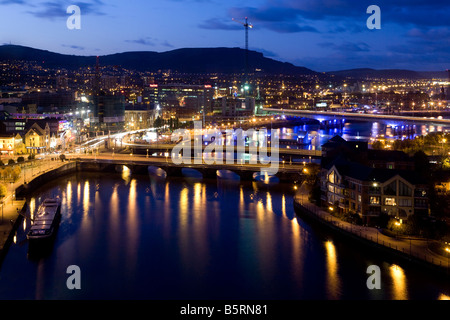 Fluss Lagan Belfast Nordirland Stockfoto