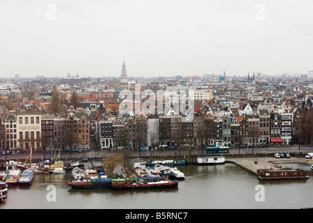 Blick auf Amsterdam im winter Stockfoto