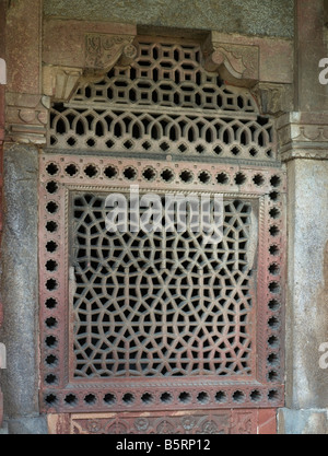 Isa Khan Niyazi Mausoleum Delhi Indien Gitter Bildschirm Stockfoto