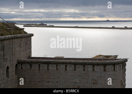 Nothe Fort Ansicht nach Portland harbour Weymouth Dorset England uk gb Stockfoto