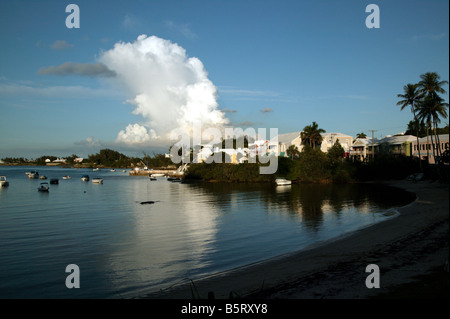 Abends Blick auf Mangrove Bay, Sandys Parish, Bermuda Stockfoto