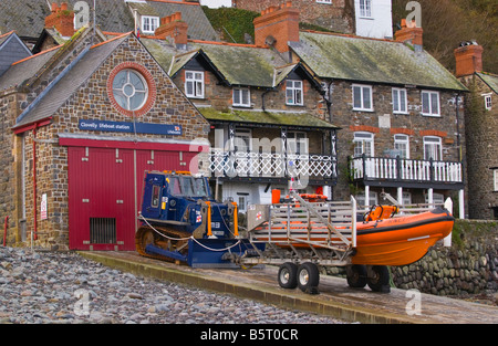 RNLI Lifeboat Station im küstennahen Dorf von Clovelly North Devon England UK Stockfoto