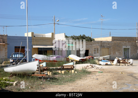 Das "Boot Dorf" im "St. Thomas Bay" in der Nähe von Marsaskala in Malta. Stockfoto