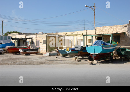 Das "Boot Dorf" im "St. Thomas Bay" Marsaskala, Malta. Stockfoto