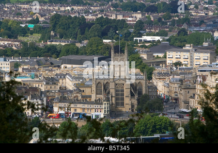 Die Erzabtei St. Peter und die Stadt Bath Somerset England Stockfoto