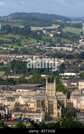 Die Erzabtei St. Peter und die Stadt Bath Somerset England Stockfoto