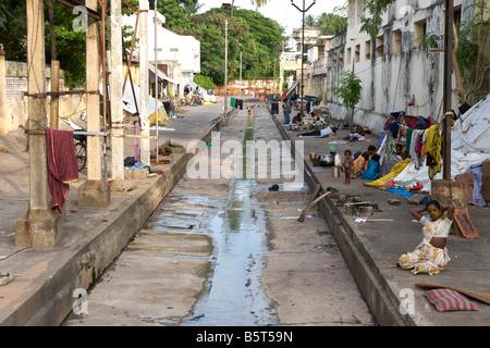 Petit Canal in Pondicherry, Indien. Stockfoto