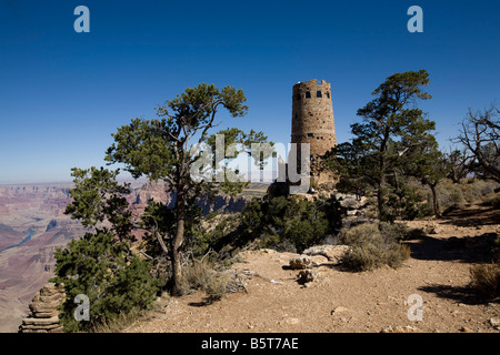 South Rim Grand Canyon Dersert View Watchtower Arizona Stockfoto