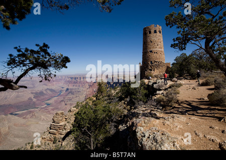 South Rim Grand Canyon Dersert View Watchtower Arizona Stockfoto