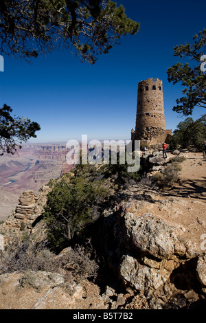 South Rim Grand Canyon Dersert View Watchtower Arizona Stockfoto