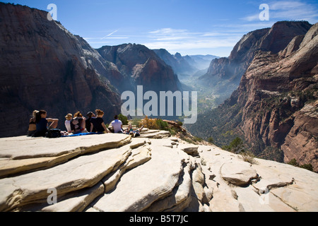 Angels Landing Trail Zion Nationalpark, Utah Stockfoto