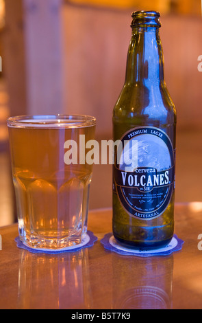 Cerveza Volcanes del Sur, Premium-Lagerbier Stockfoto