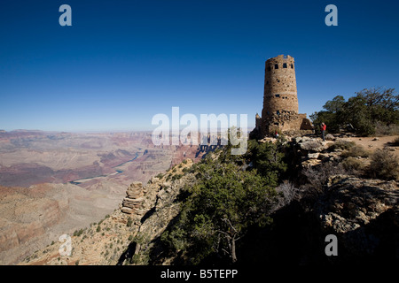 South Rim Grand Canyon Dersert View Watchtower Arizona Stockfoto