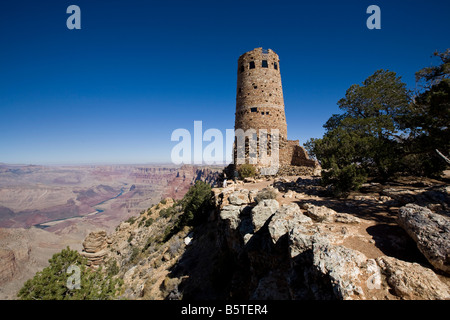 South Rim Grand Canyon Dersert View Watchtower Arizona Stockfoto