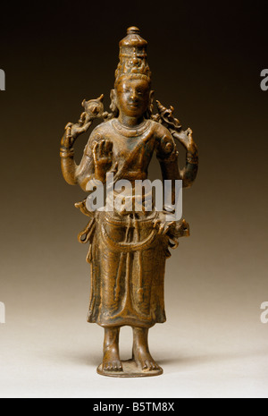Vishnu Bronze Pallava c. 9. Jahrhundert Süd Indien National Museum of New Delhi India (Ref. 66,2) Stockfoto