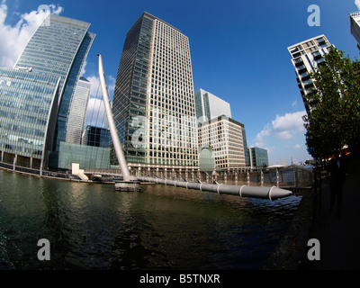 Ehemalige Lehman-Brothers-UK Hauptsitz London Bank Street Canary Wharf London UK Stockfoto