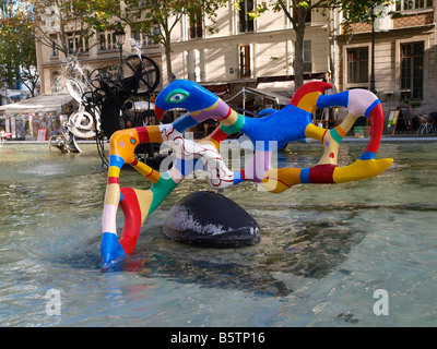 Fontaine Stravinski Place Igor Stravinski Beaubourg, Les Halles, Paris Stockfoto