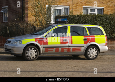 Surrey Feuer und Rettung Service Auto UK Feuerwehr Fahrzeug Stockfoto