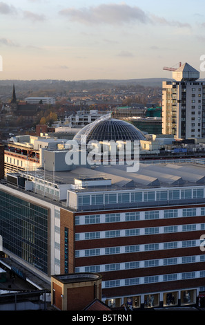 Blick vom Turm der Coventry Cathedral, West Midlands, England, UK Stockfoto