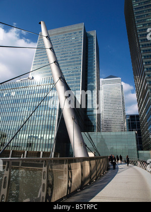 Ehemalige Lehman-Brothers-UK Hauptsitz London Bank Street Canary Wharf London UK Stockfoto