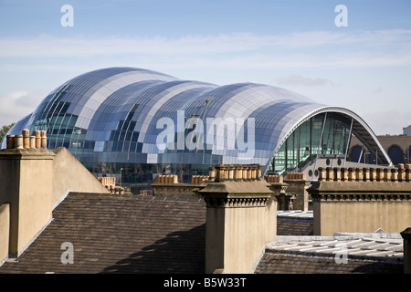 Die Sage Gateshead, entworfen von Sir Norman Foster als Musikzentrum in NewcastleGateshead, Tyneside, Vereinigtes Königreich Stockfoto