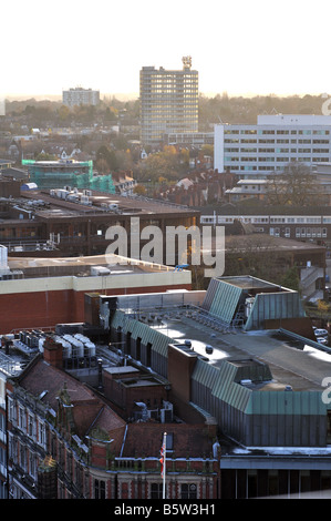 Blick vom Turm der Coventry Cathedral, West Midlands, England, UK Stockfoto