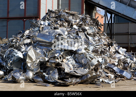 Edelstahlschrott in ein Stahl recycling-Zentrum in Sheffield Stockfoto