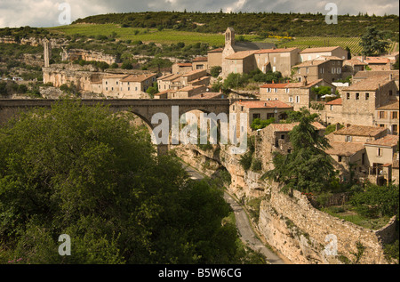 Das mittelalterliche Dorf Minerve in Südfrankreich Stockfoto