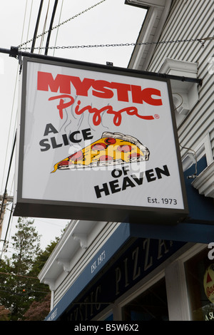 Mystic Pizza, das Restaurant, das seinen Namen mit einem beliebten Film Mystic Connecticut teilt Stockfoto