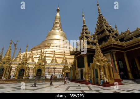 Shwedagon-Pagode, buddhistische Tempel, Yangon, Myanmar, Myanmar, Asien Stockfoto