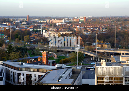 Blick vom Turm der Coventry Cathedral, West Midlands, England, UK Stockfoto