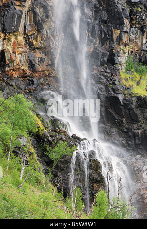 Stora Sjöfallet Wasserfall im Nationalpark, Welt Laponia, Lappland, Schweden, Skandinavien, August 2007 Stockfoto