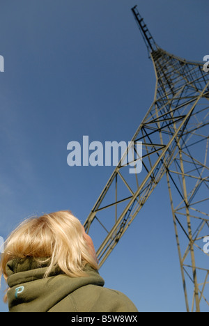 Antenne der Radiostation Grimeton in der Nähe von Varberg UNESCO-Welterbe Schweden Juli 2007 Stockfoto