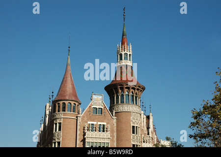 Casa Terrades, das Haus der Türme Stockfoto