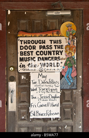 Texas Hill Country Austin gebrochen sprach Honky Tonk bar Salon Tanzsaal Restaurant Land westlichen Musikveranstaltungen Stockfoto