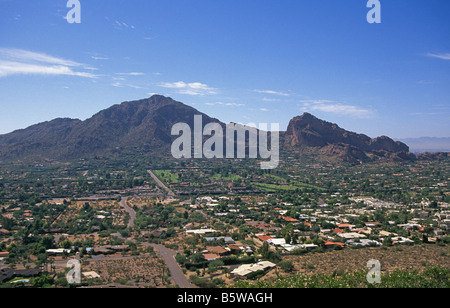 Eine Luftaufnahme eines Wohngebiets in Phoenix Arizona Stockfoto