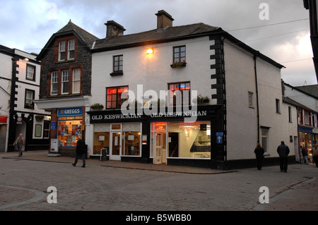 Die alte Keswickian Fish &amp; Chips-Shop und das Restaurant im Market Square Keswick Cumbria UK Stockfoto