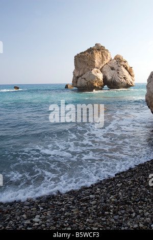 Petra Tou Romiou Aphrodite birhplace Stockfoto