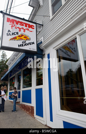 Mystic Pizza, das Restaurant, das seinen Namen mit einem beliebten Film Mystic Connecticut teilt Stockfoto