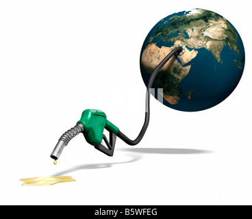 Pumpen von Gas Stockfoto