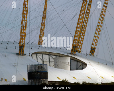 Detail der O2 Millennium Dome Greenwich London England Stockfoto
