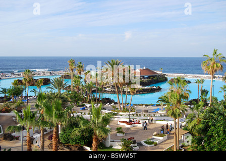 Lago Martianez, Puerto De La Cruz, Teneriffa, Kanarische Inseln, Spanien Stockfoto