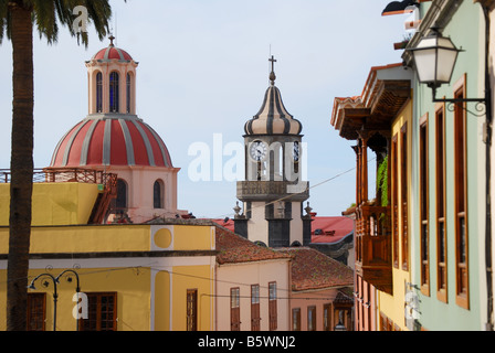 Iglesia De La Concepcion vom Plaza Del Ayuntamiento, La Orotava, Teneriffa, Kanarische Inseln, Spanien Stockfoto