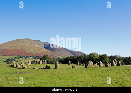 1209 Castlerigg Stone Circle in der Nähe von Keswick Cumbria UK Stockfoto